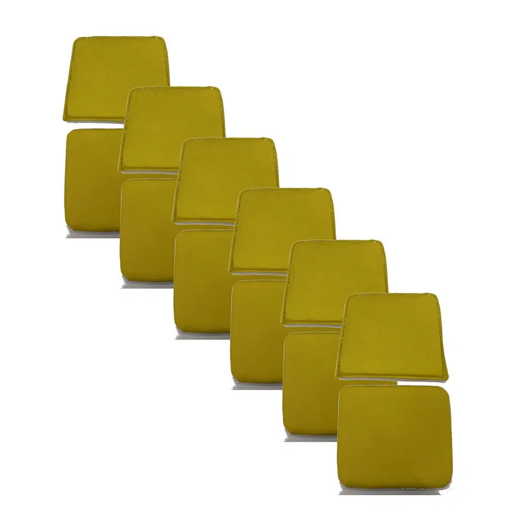 Knsz minder seti 6 lı mazlum srı suni deri oturma ve sırt tel sandalyesi minderi bir arada