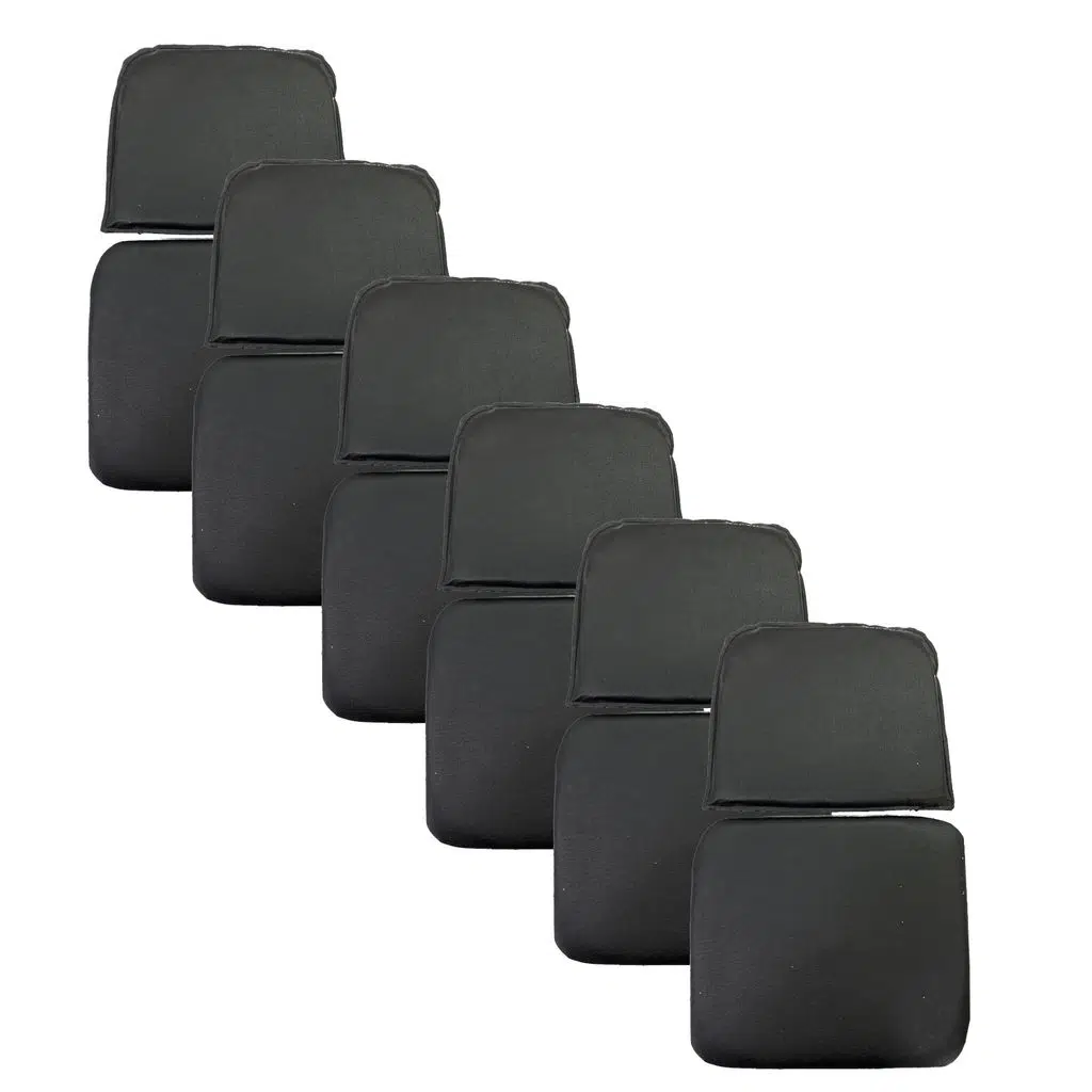 Knsz minder seti 6 lı mazlum syh suni deri oturma ve sırt tel sandalyesi minderi bir arada