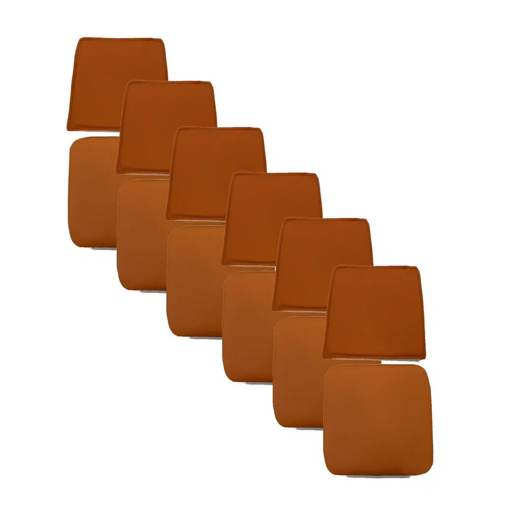 Knsz minder seti 6 lı mazlum trn suni deri oturma ve sırt tel sandalyesi minderi bir arada