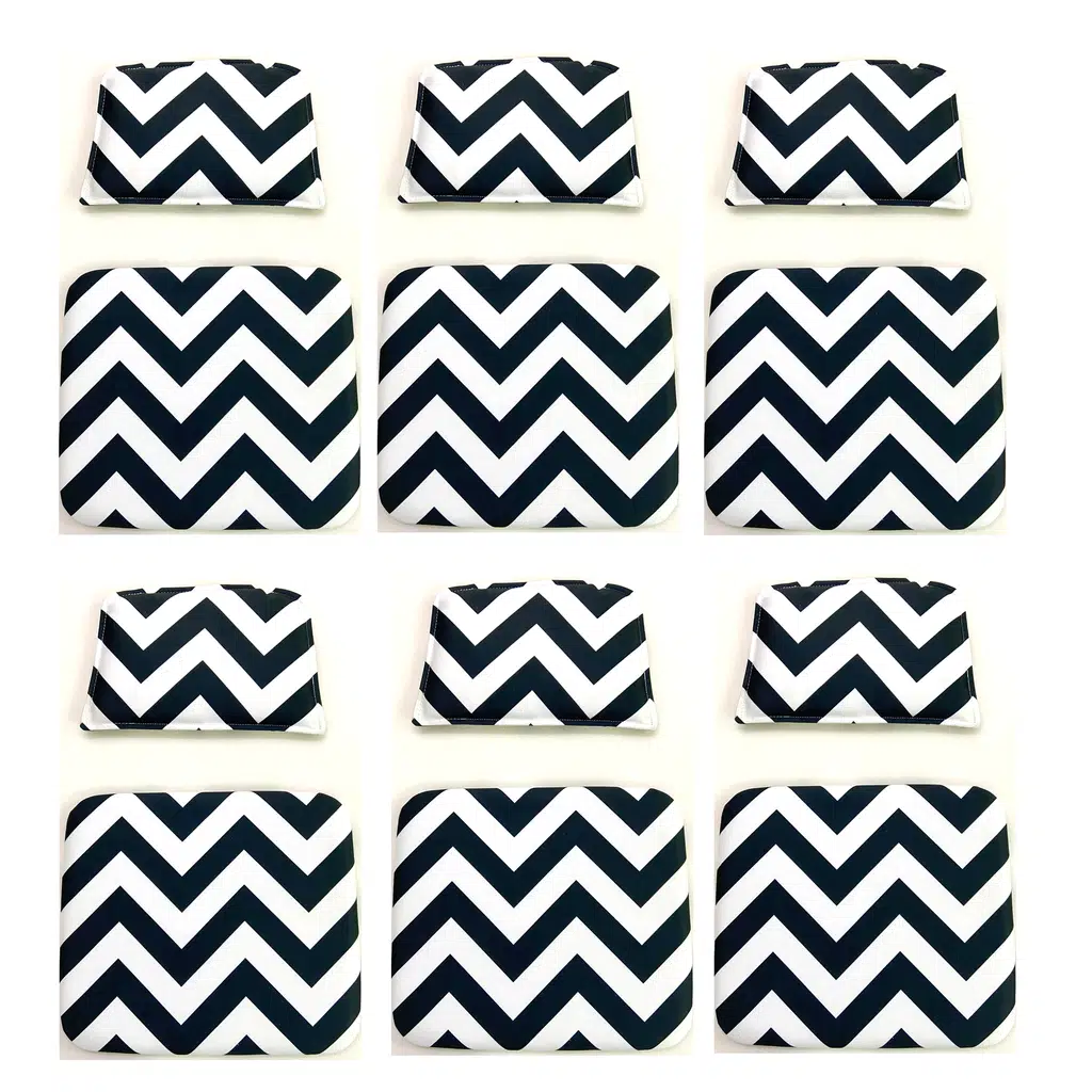 Knsz minder seti 6 lı zng&mğr&uslu aldo kumaş tel bar sandalyesi oturma ve sırt minderi set