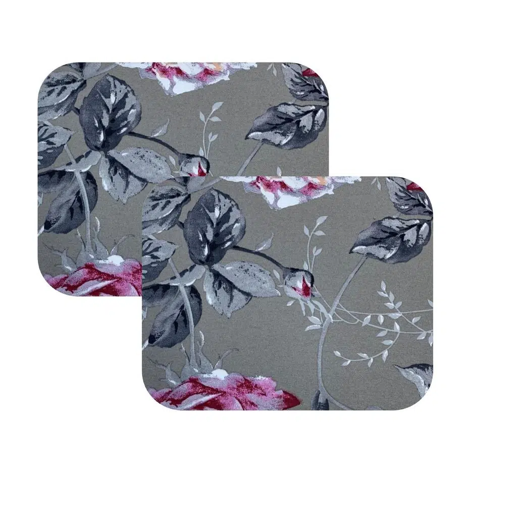 Knsz oturma minderi 2 li artis&mutlu yaprak gri kumaş tel bar taburesi sandalyesi için