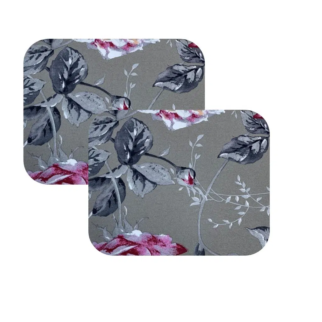 Knsz oturma minderi 2 li mazlum yaprak gri kumaş tel sandalyesi oturma yeri için