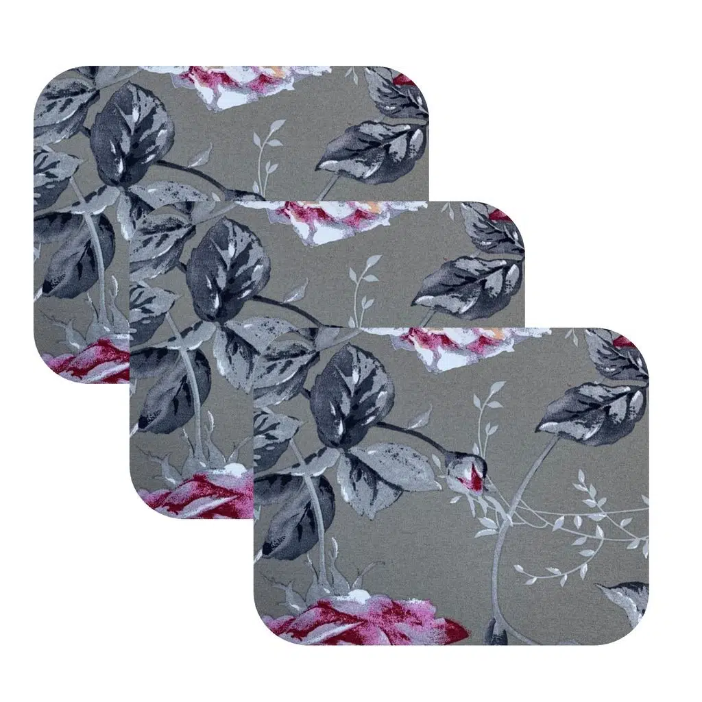 Knsz oturma minderi 3 lü mazlum yaprak gri kumaş tel sandalyesi oturma yeri için