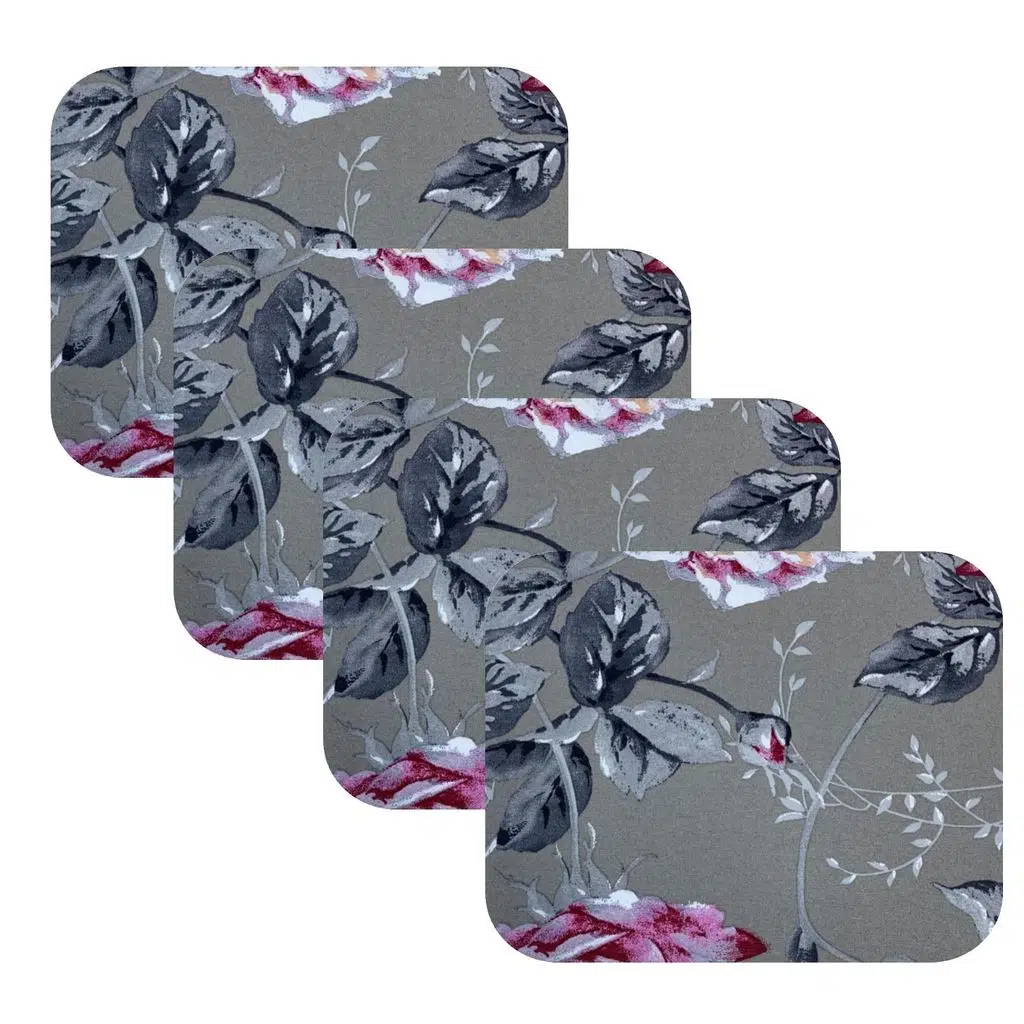 Knsz oturma minderi 4 lü artis&mutlu yaprak gri kumaş tel bar taburesi sandalyesi için