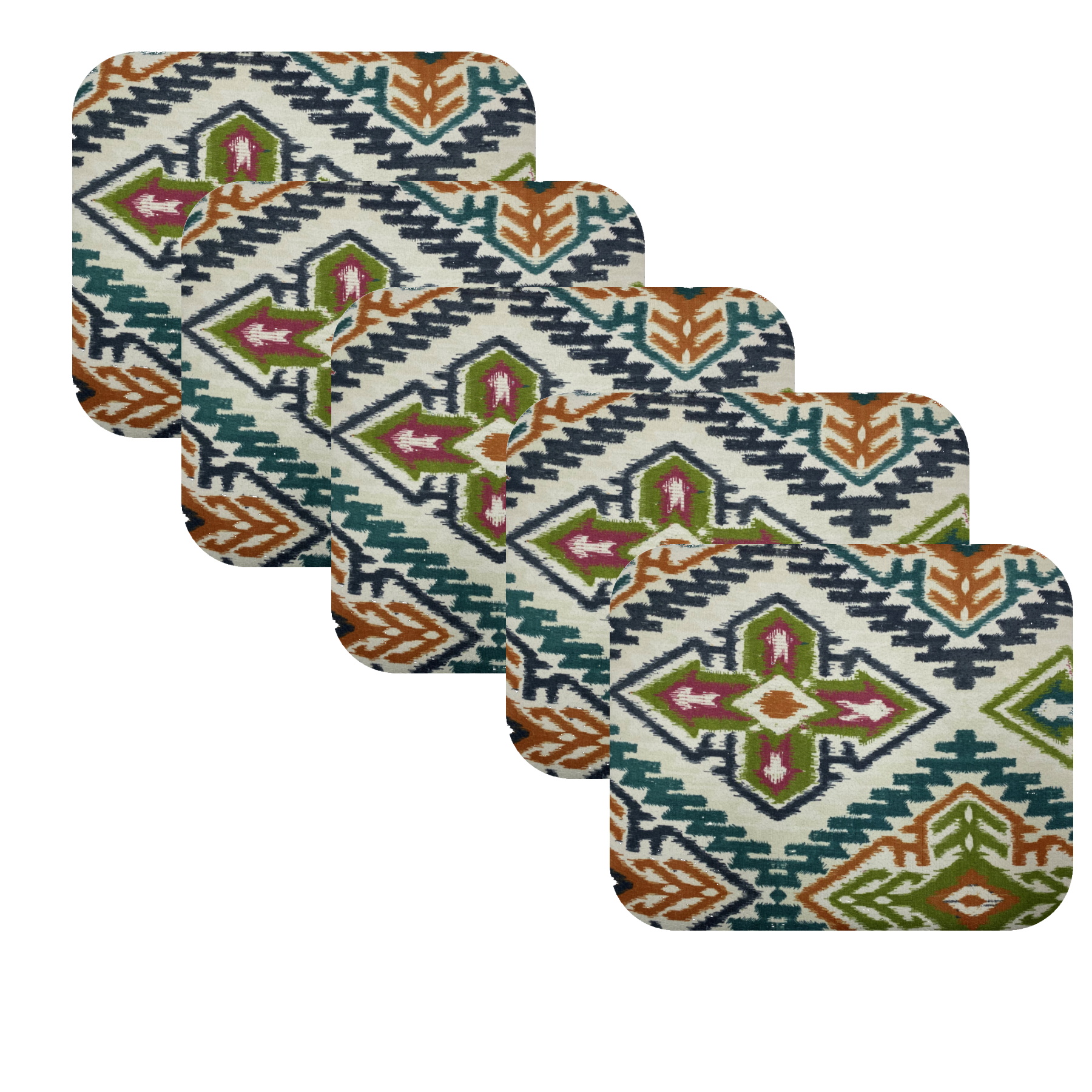 Knsz oturma minderi 5 li mazlum kilim desen tel sandalyesi oturma yeri için
