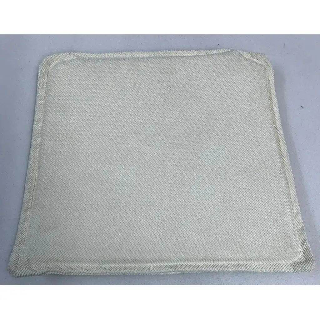 Knsz sırt minderi 1 li mazlum beyaz kumaş cırtlı tel sandalyesi sırtı için