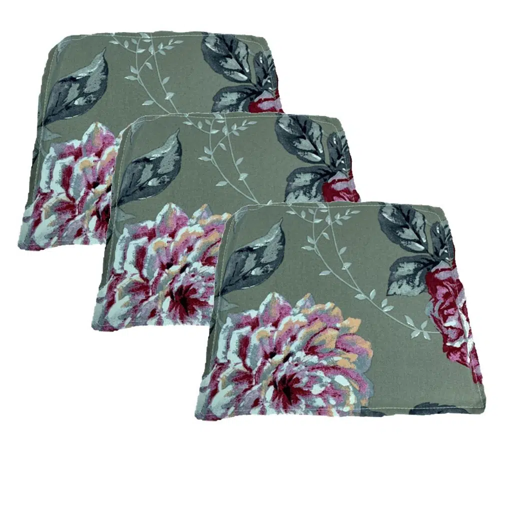 Knsz sırt minderi 3 lü zng&mğr&uslu yaprak gri kumaş cırtlı tel bar sandalyesi sırtı için