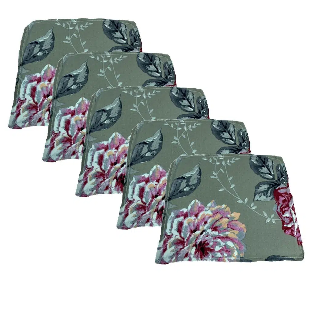 Knsz sırt minderi 5 li zng&mğr&uslu yaprak gri kumaş cırtlı tel bar sandalyesi sırtı için