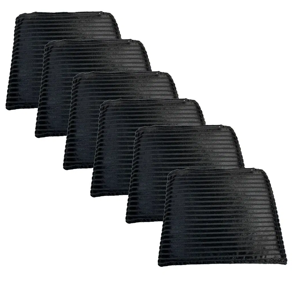 Knsz sırt minderi 6 lı mazlum siyah çizgili kumaş cırtlı tel sandalyesi sırtı için