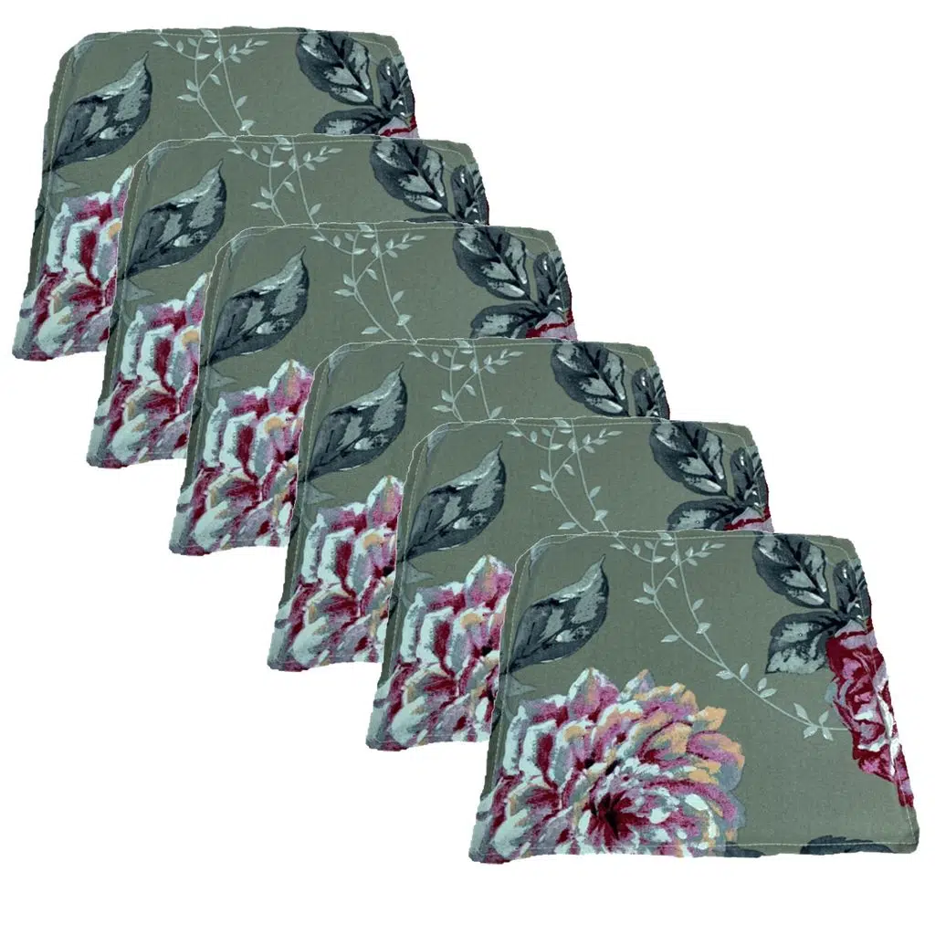 Knsz sırt minderi 6 lı mazlum yaprak gri kumaş cırtlı tel sandalyesi sırtı için