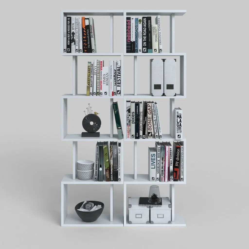 Kenzlife kitaplık raf diba2 byz 129X080x19 banyo kiler ofis (m)