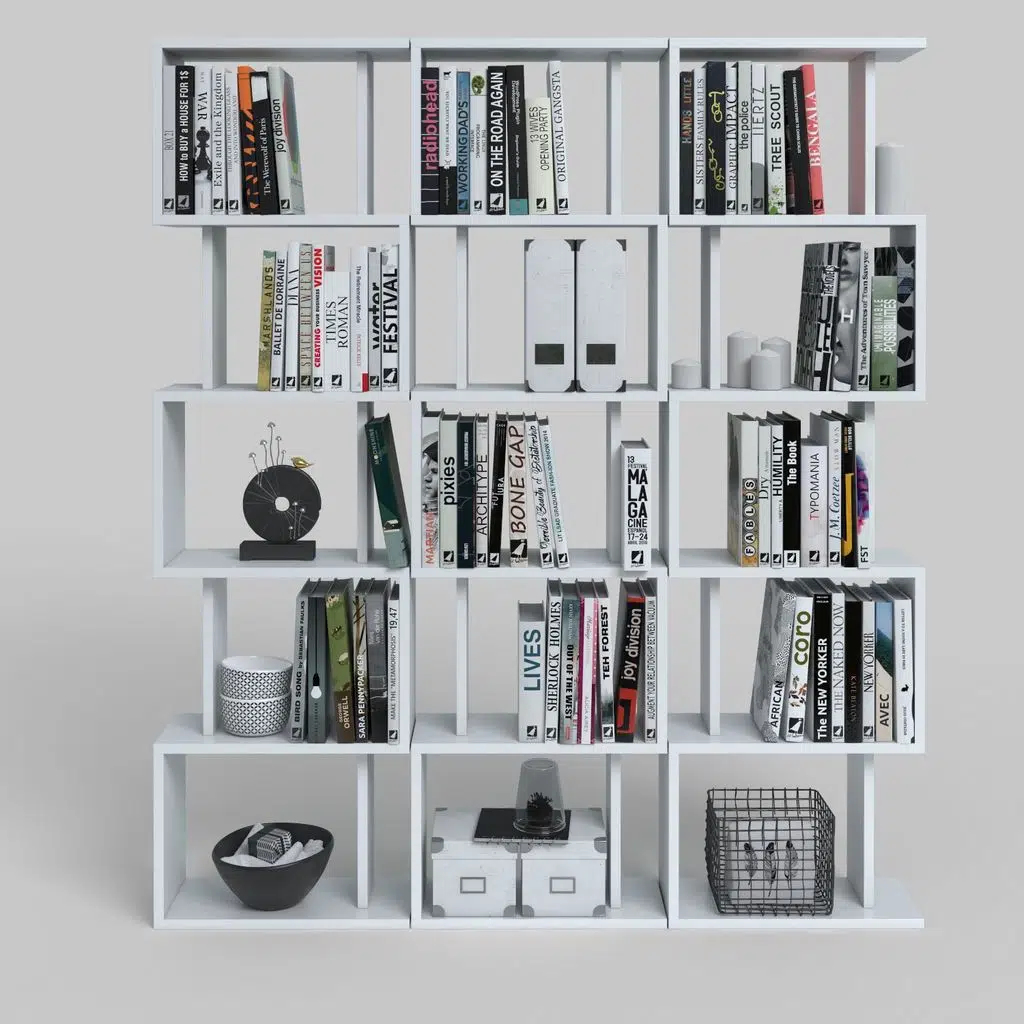 Kenzlife kitaplık raf diba3 byz 129X120x19 banyo kiler ofis (m)