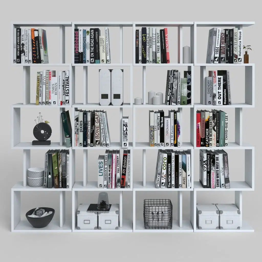 Kenzlife kitaplık raf diba4 byz 129X160x19 banyo kiler ofis (m)